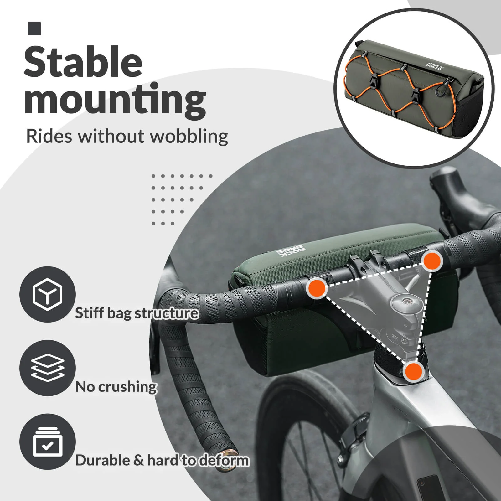 ROCKBROS Bicycle Handlebar Bag With Shoulder Strap 2.2L - Image 28