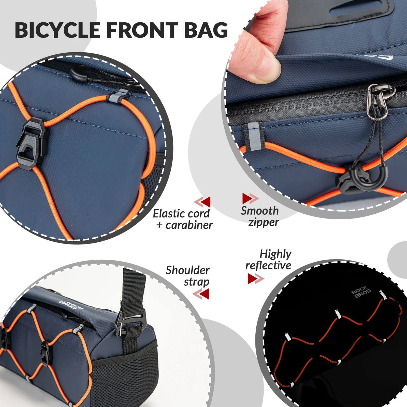 ROCKBROS Bicycle Handlebar Bag With Shoulder Strap 2.2L - Image 38