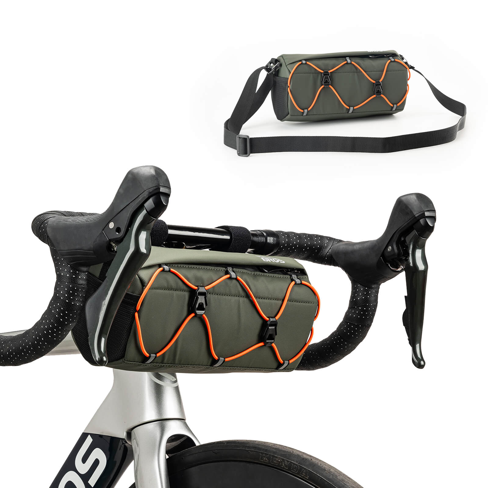 ROCKBROS Bicycle Handlebar Bag With Shoulder Strap 2.2L - Image 4