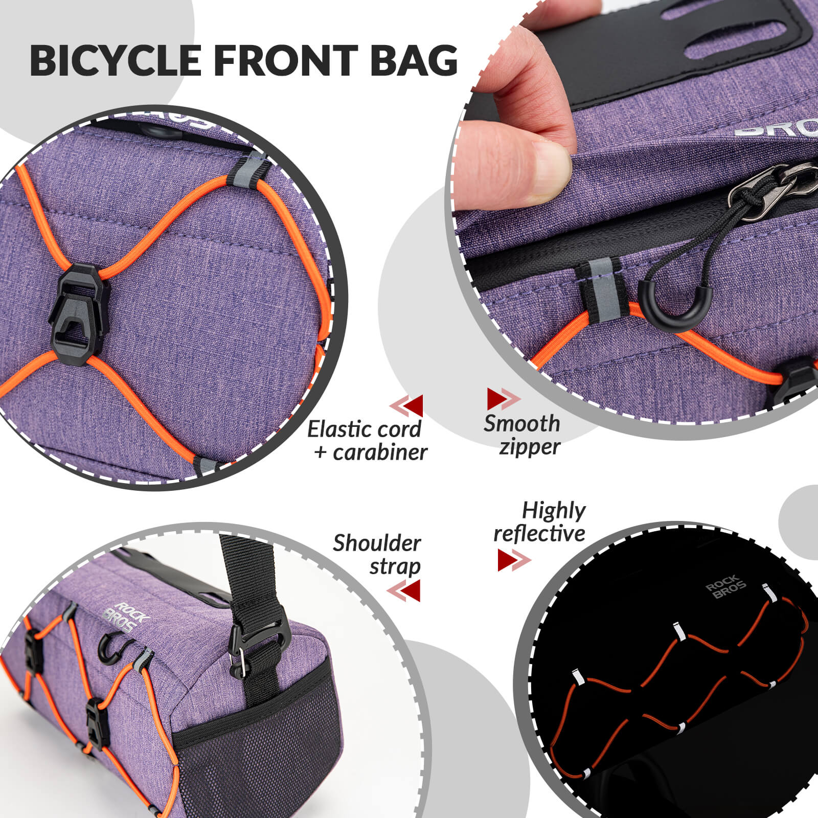 ROCKBROS Bicycle Handlebar Bag With Shoulder Strap 2.2L - Image 41