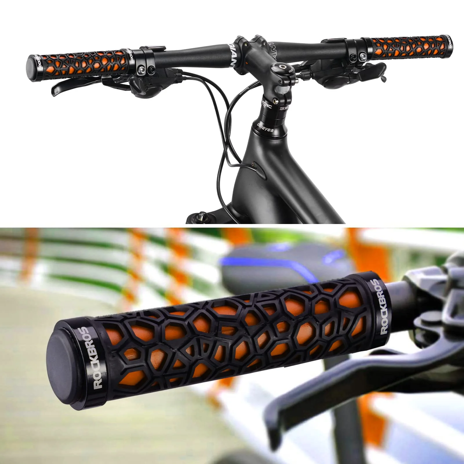 ROCKBROS Bicycle Handlebar Grips Aluminum Alloy Double Lock-on Bike Grips - Image 10