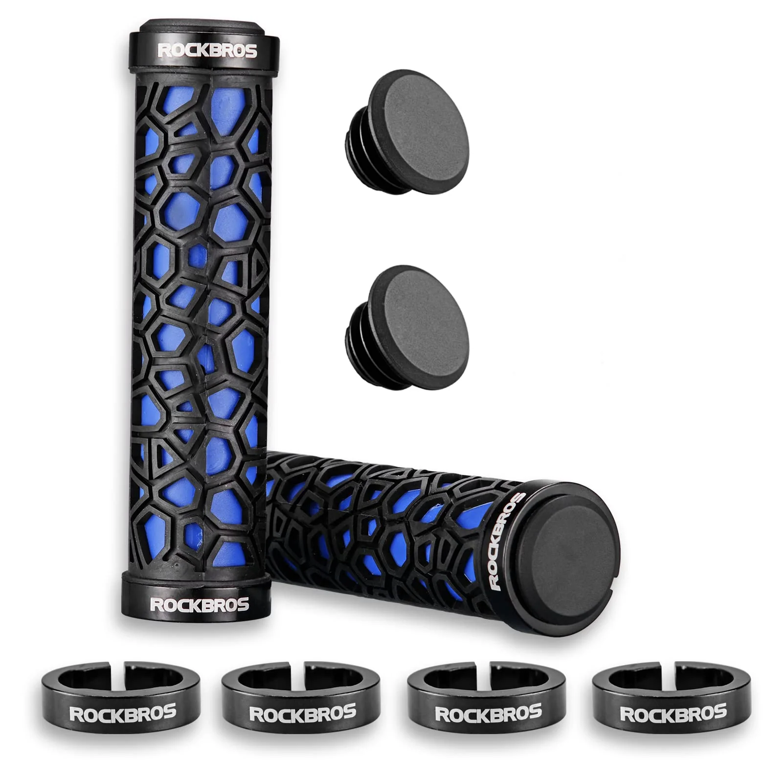 ROCKBROS Bicycle Handlebar Grips Aluminum Alloy Double Lock-on Bike Grips - Image 21