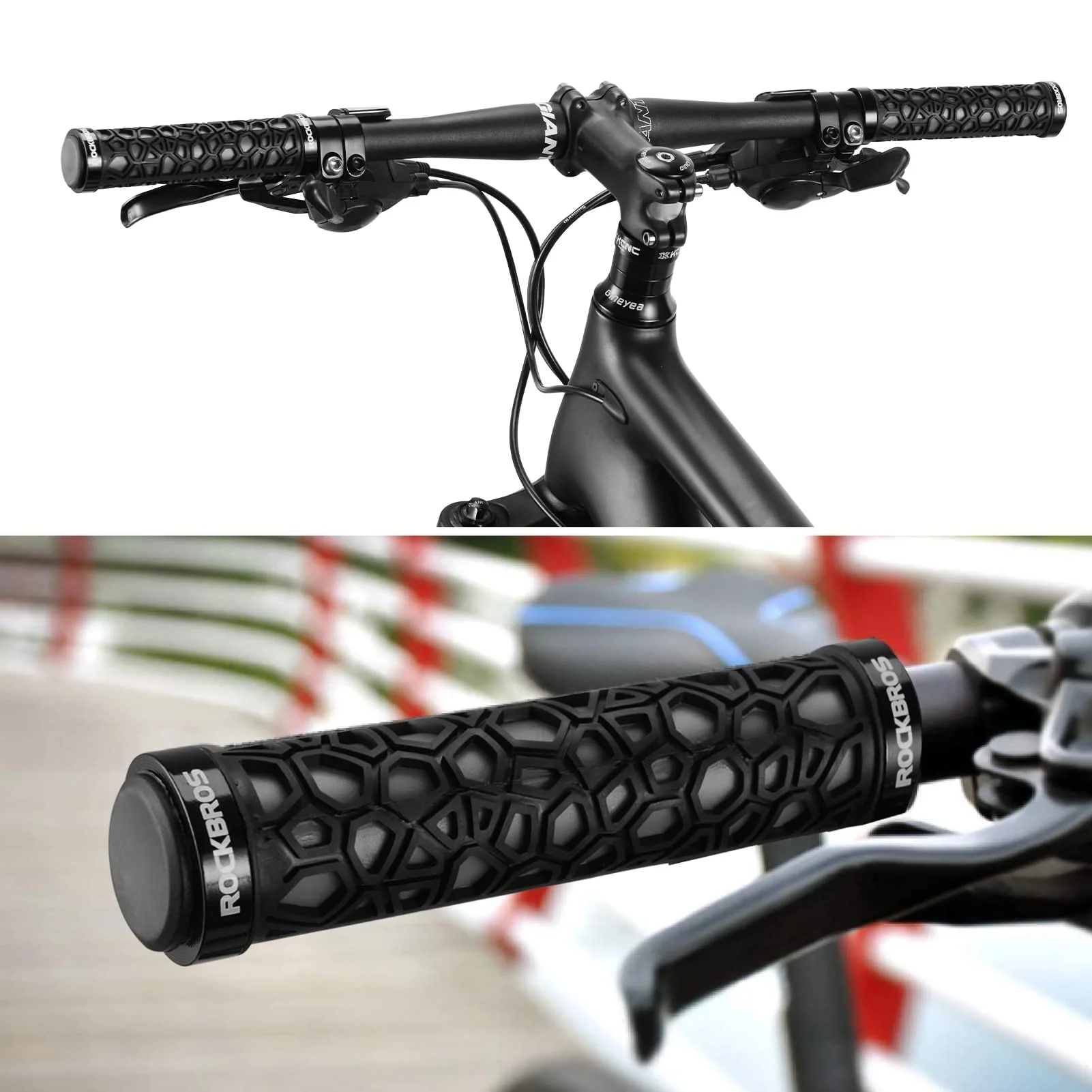 ROCKBROS Bicycle Handlebar Grips Aluminum Alloy Double Lock-on Bike Grips - Image 25