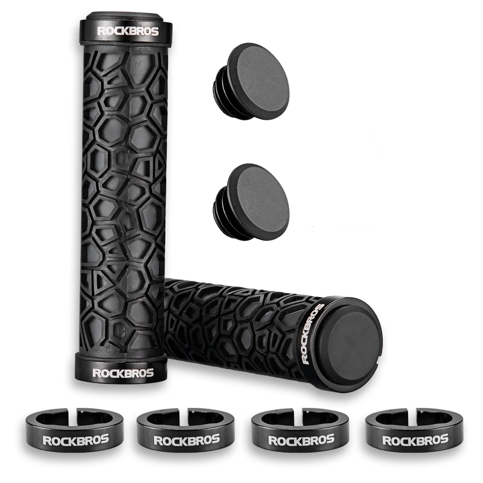 ROCKBROS Bicycle Handlebar Grips Aluminum Alloy Double Lock-on Bike Grips - Image 28
