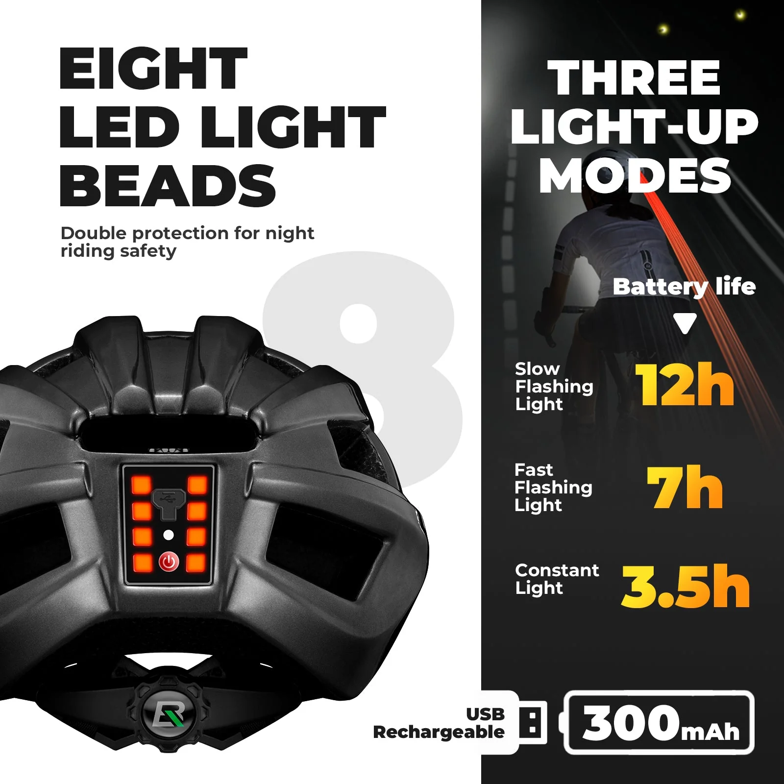 Mountain Bike Helmet with Built-In Rear Light – ZK-013 - Image 7