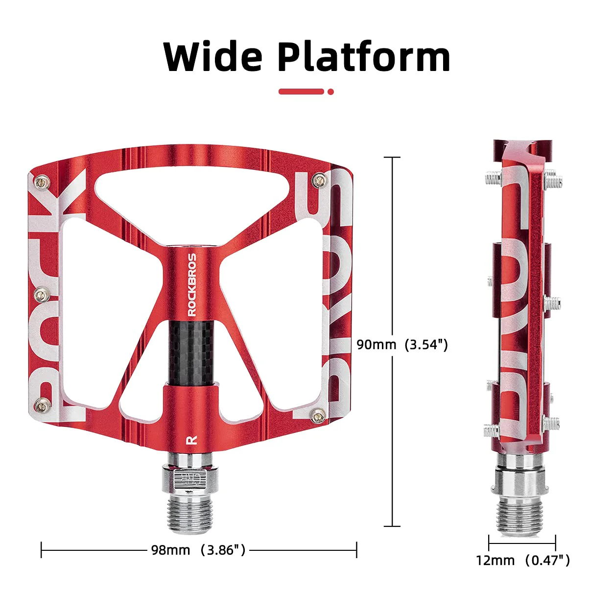 ROCKBROS Bicycle Pedals 9/16 Mountain Bike Pedals Aluminium (Pair) - Image 12