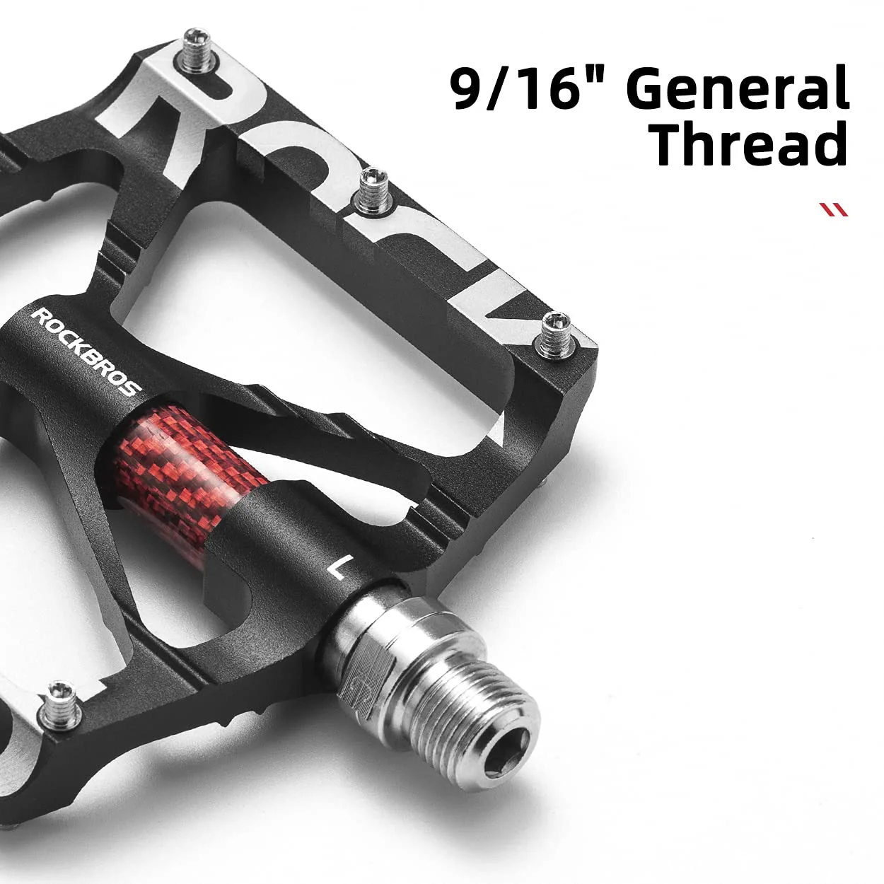 ROCKBROS Bicycle Pedals 9/16 Mountain Bike Pedals Aluminium (Pair) - Image 4