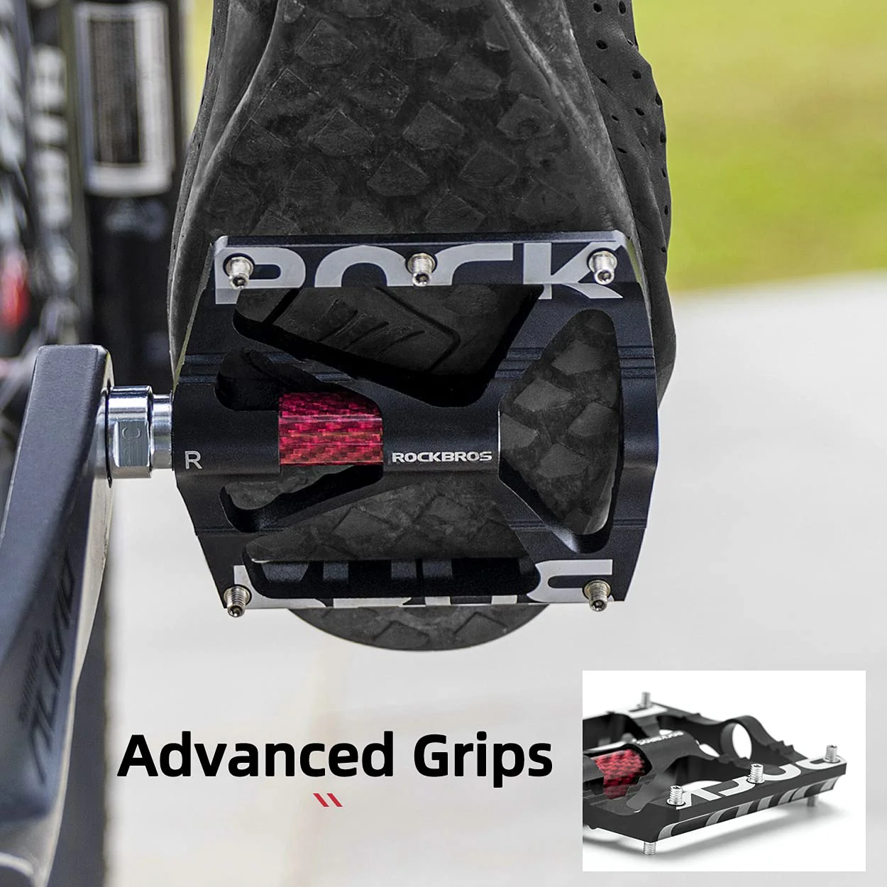 ROCKBROS Bicycle Pedals 9/16 Mountain Bike Pedals Aluminium (Pair) - Image 5