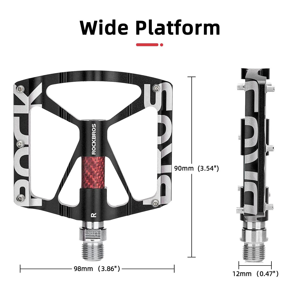 ROCKBROS Bicycle Pedals 9/16 Mountain Bike Pedals Aluminium (Pair) - Image 6