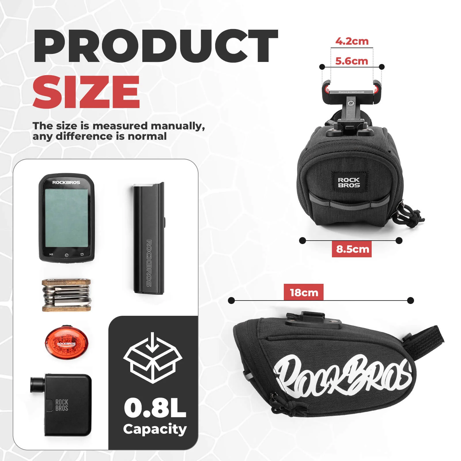 ROCKBROS Bicycle Saddle Bag Portable - G007 - Image 10