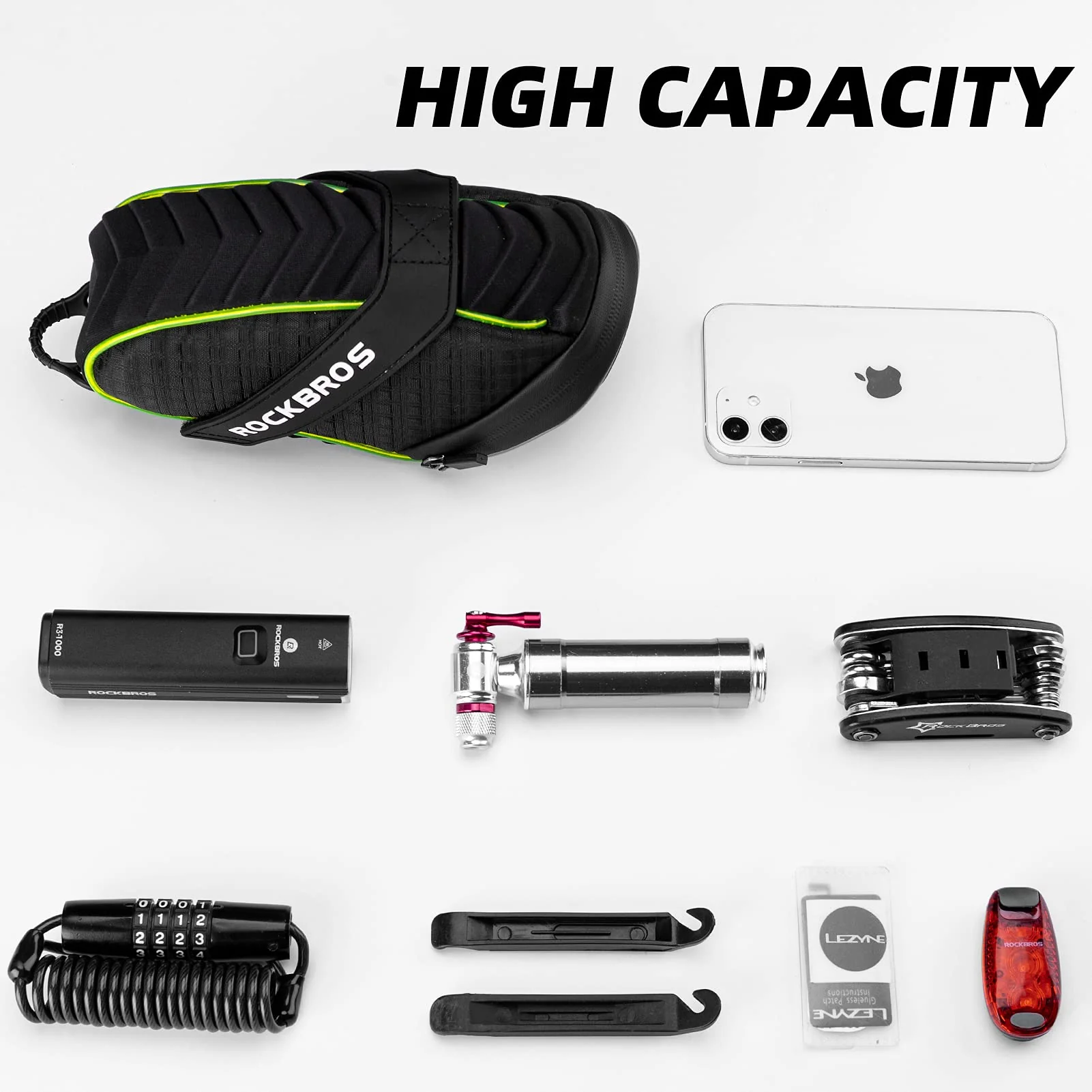 ROCKBROS Bicycle Saddle Bag Under Seat 3D Shell - Image 36