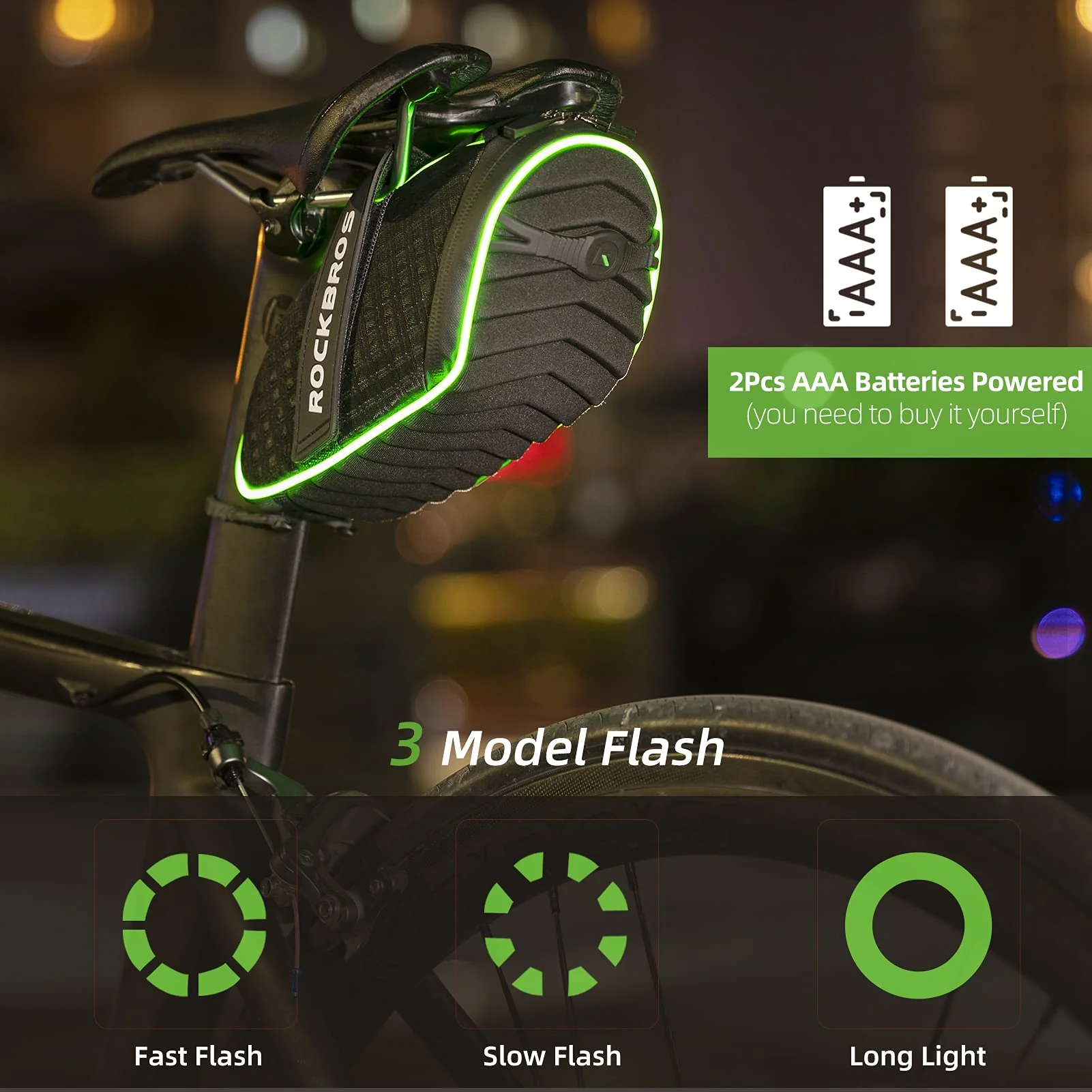 ROCKBROS Bicycle Saddle Bag Under Seat 3D Shell - Image 43