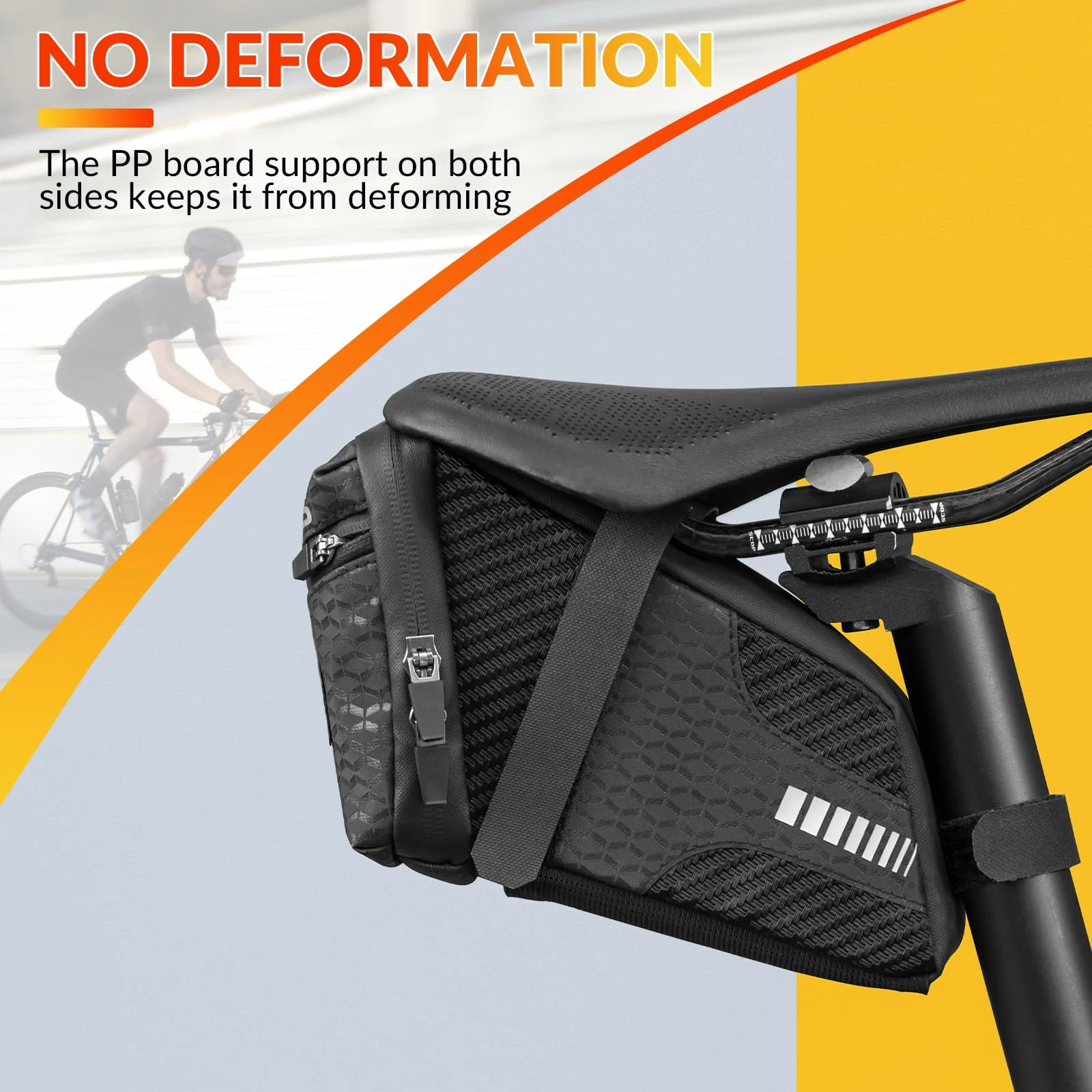 ROCKBROS Bicycle Saddle Bag Waterproof Reflective Cycling Seatpost Bag 1.5L - Image 6