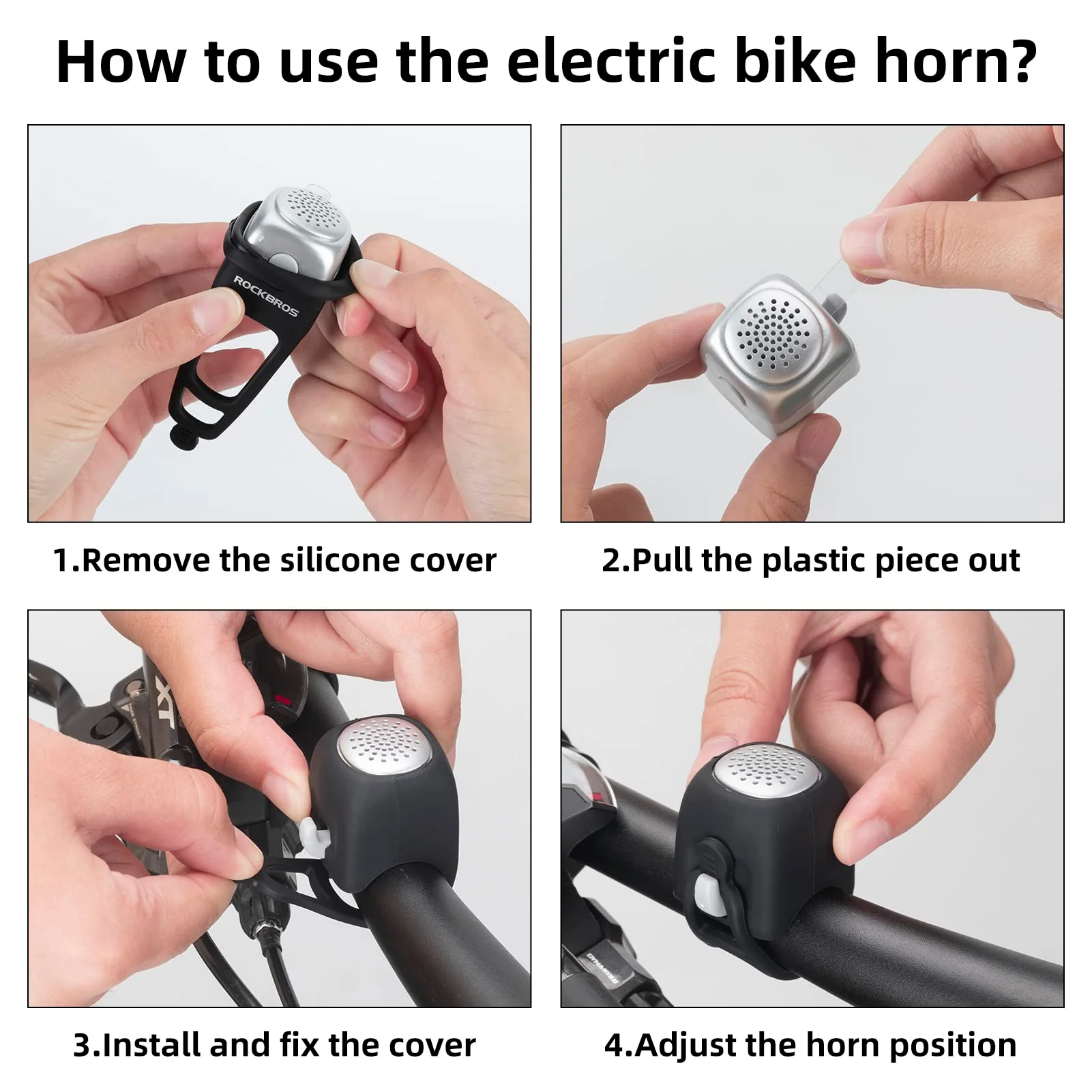 ROCKBROS-Bike Bell 90dB Electric Cycling Bells Loud Rainproof 3 Modes - Image 18