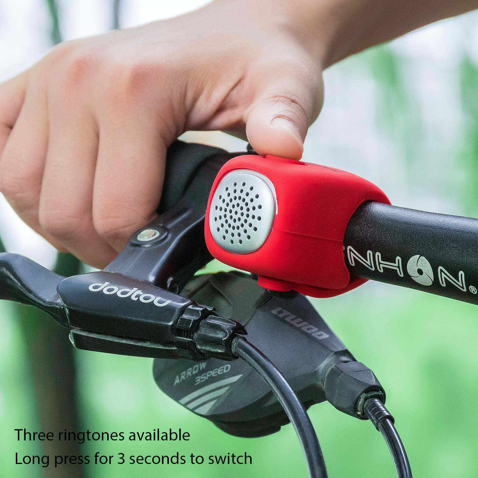 ROCKBROS-Bike Bell 90dB Electric Cycling Bells Loud Rainproof 3 Modes - Image 5