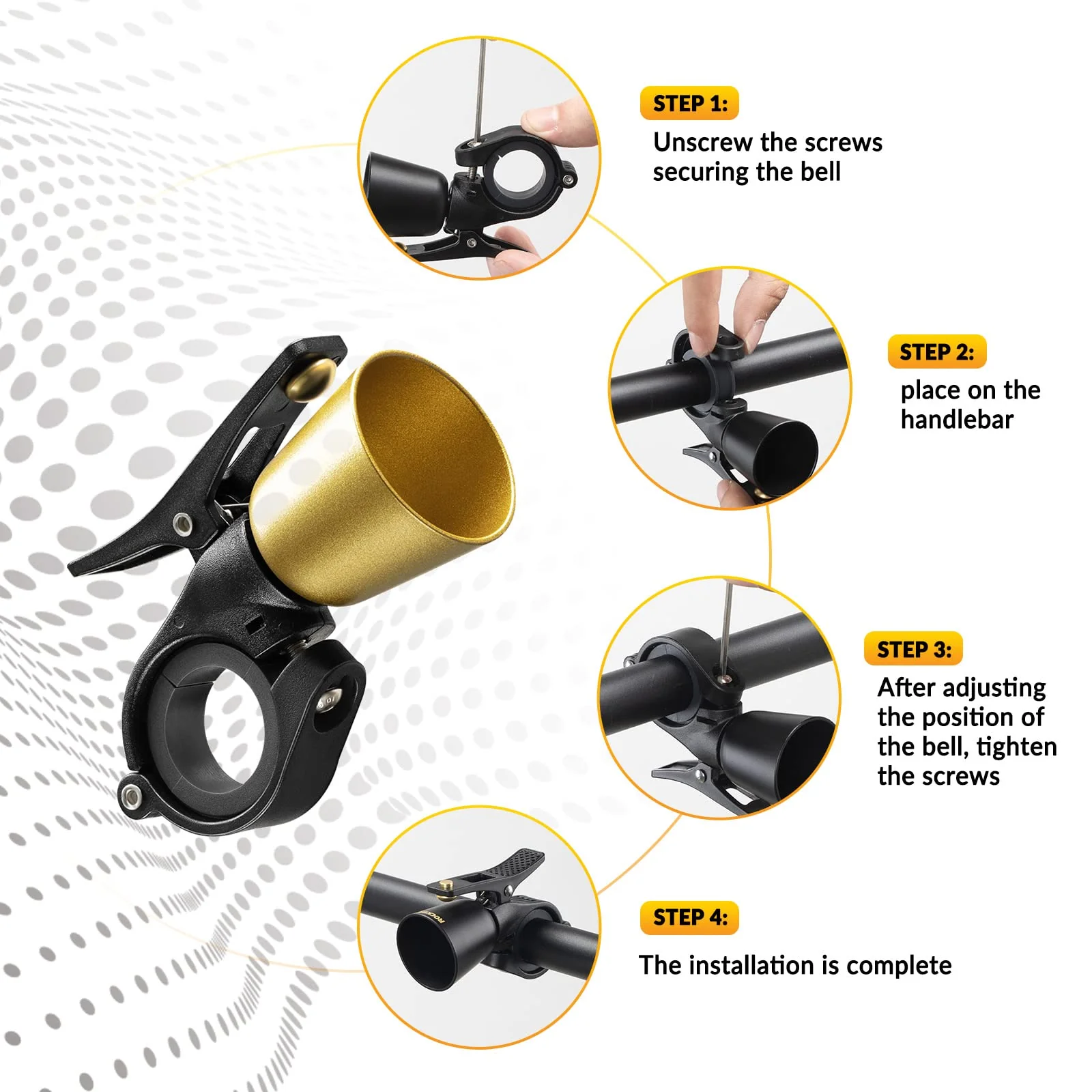 Loud Brass Bike Bell with Clear Ring for MTB - Image 11