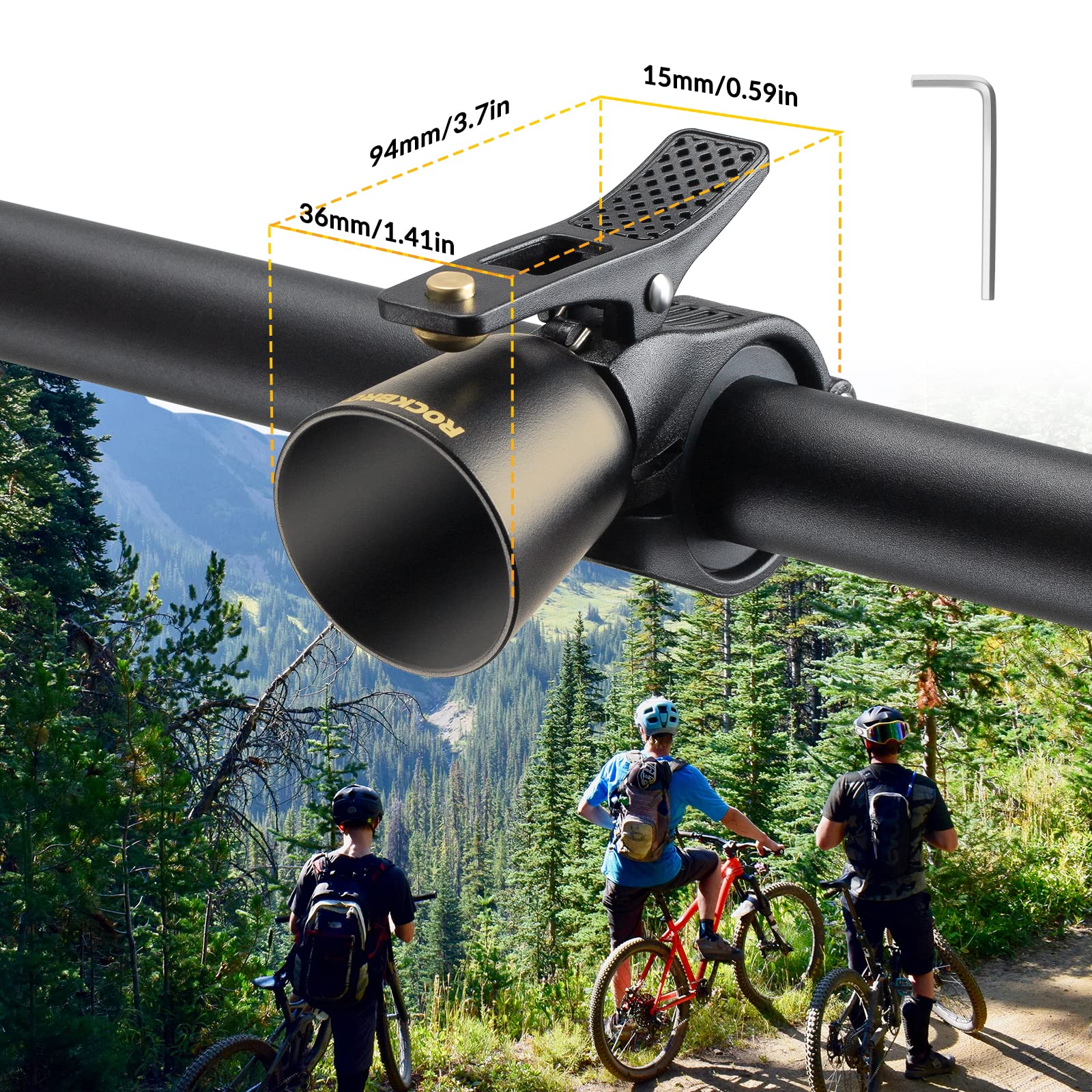 Loud Brass Bike Bell with Clear Ring for MTB - Image 27