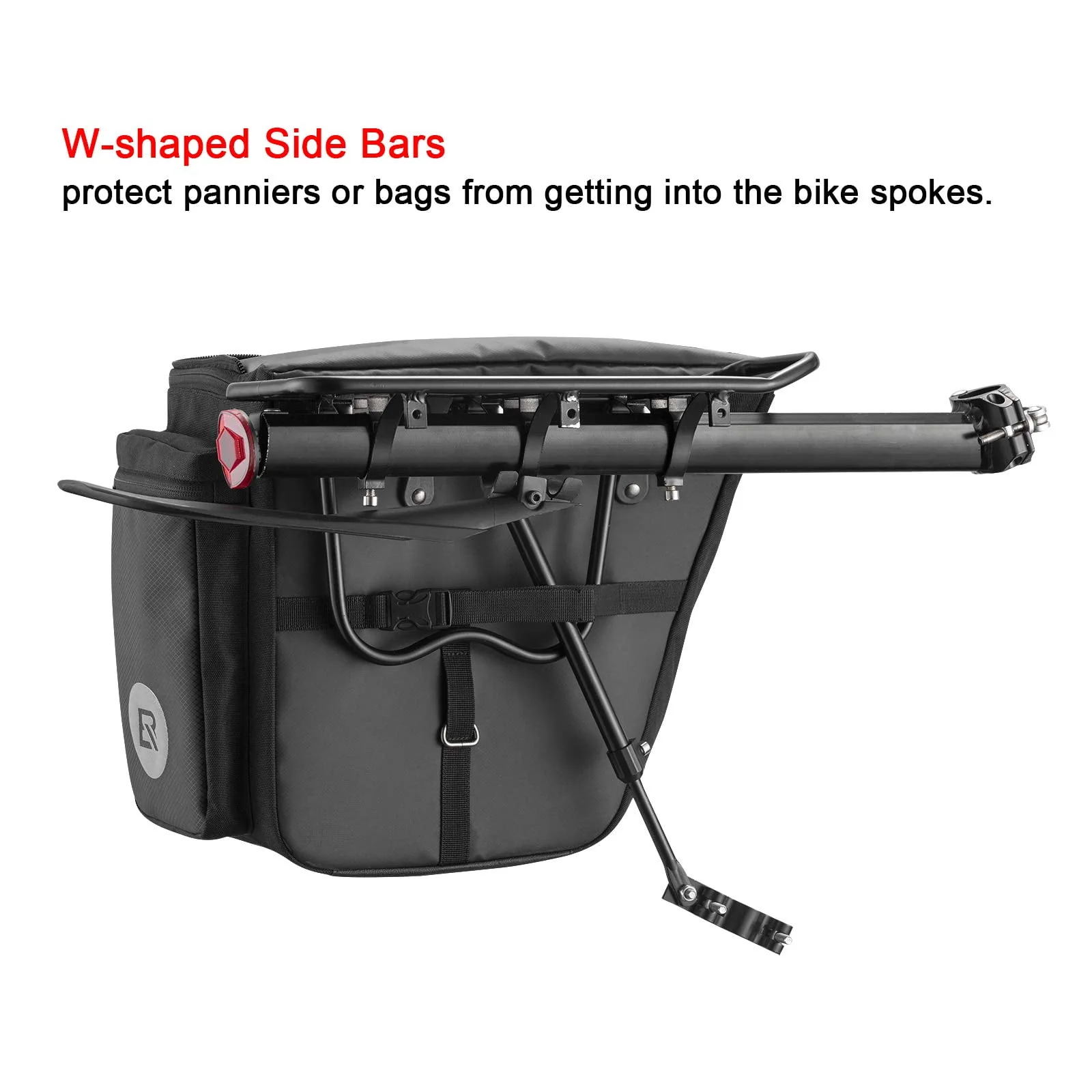 ROCKBROS Rear Pannier Bike Rack with Fender & Reflector - Image 4