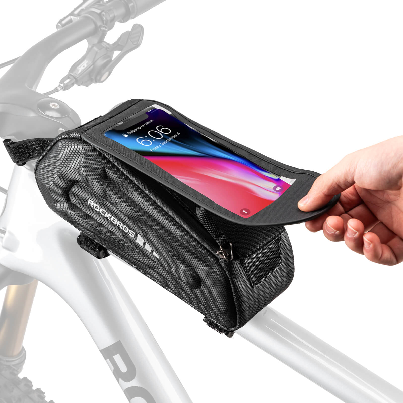 Bike Phone Mount Top Tube Bag 1.7L - Image 5