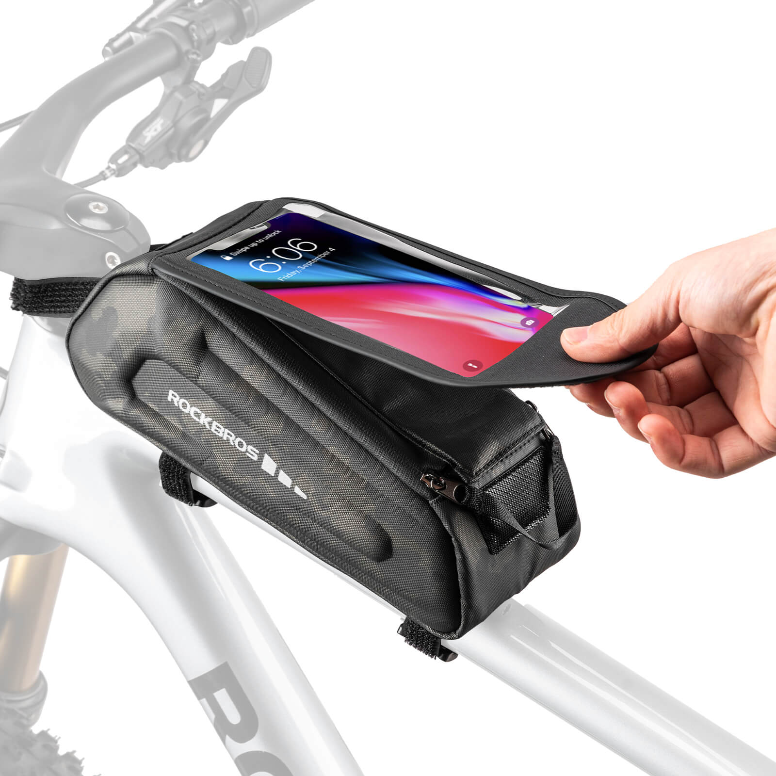 Bike Phone Mount Top Tube Bag 1.7L - Image 6