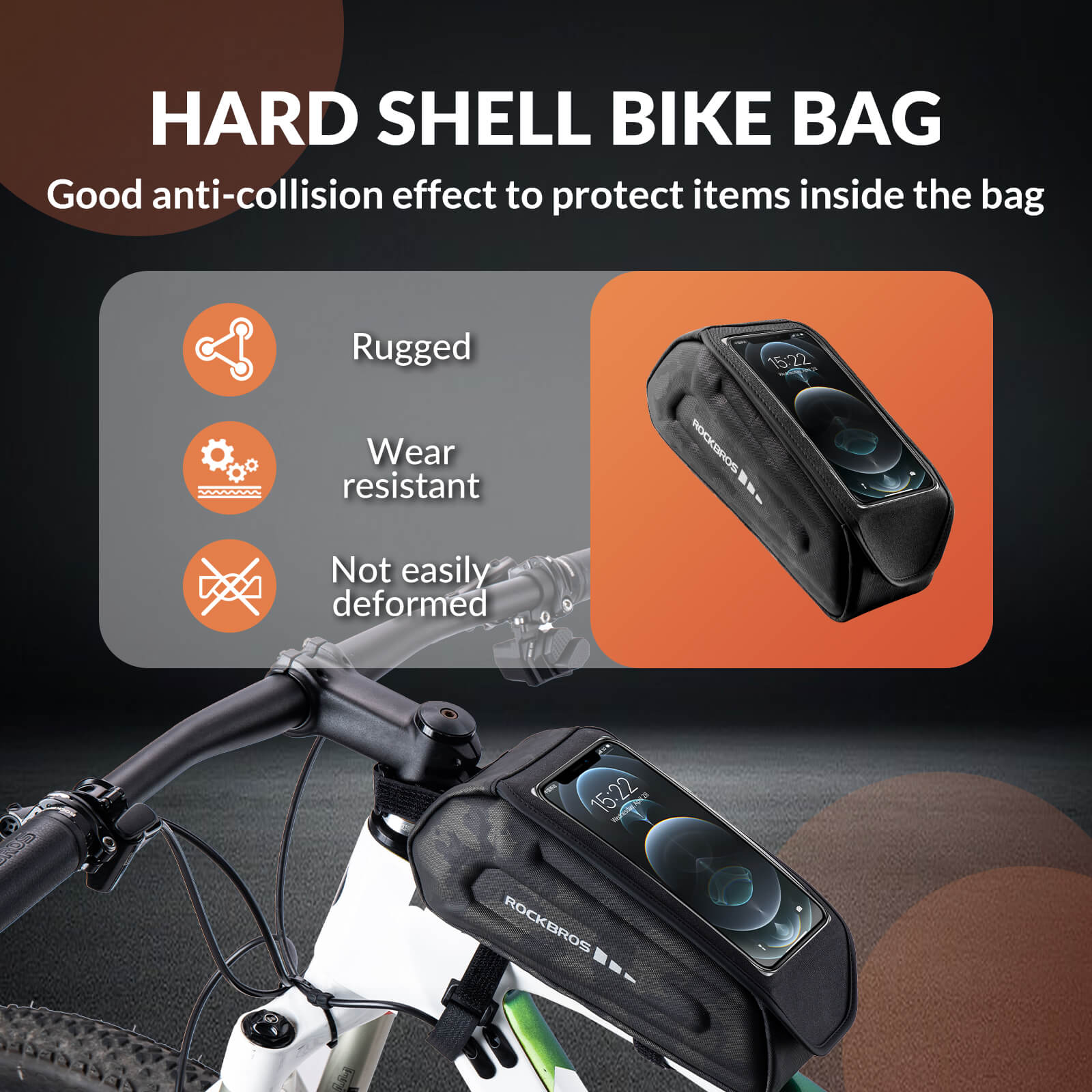 Bike Phone Mount Top Tube Bag 1.7L - Image 8