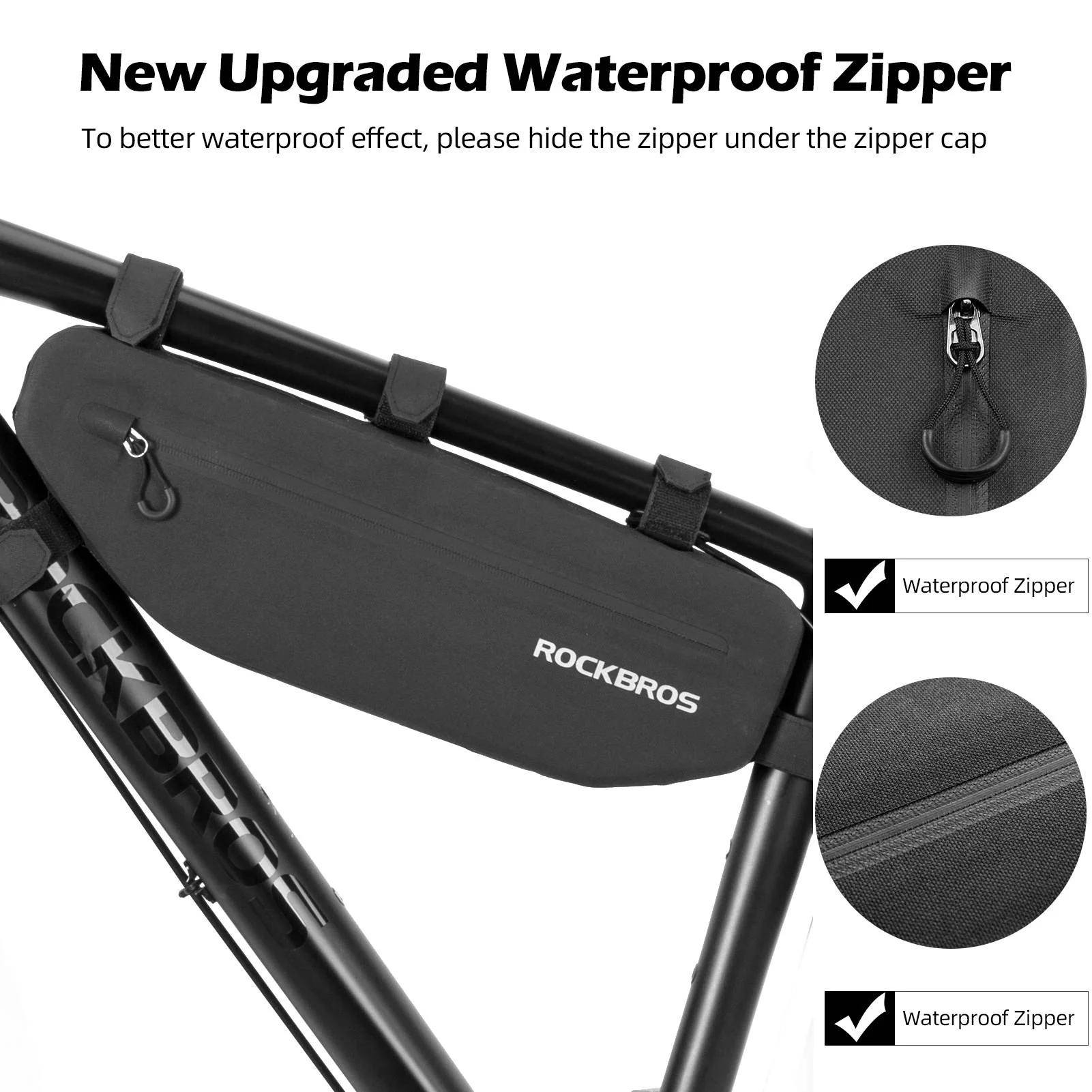 ROCKBROS Bike Frame Bag Waterproof Top Tube Triangle Bag - Image 9