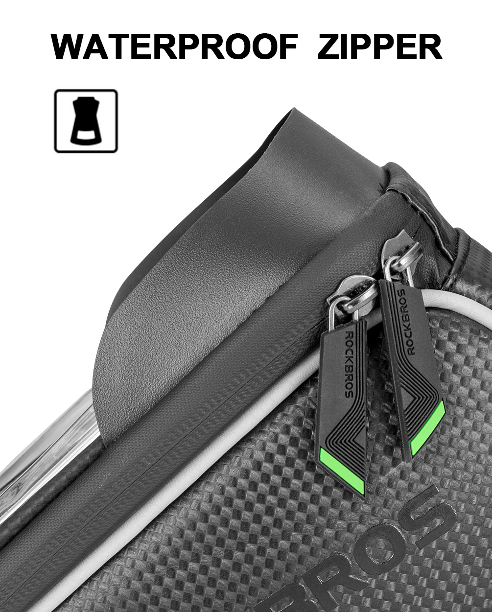 ROCKBROS Bike Frame Bag with Phone Holder Waterproof Touch Screen Pouch - Image 7
