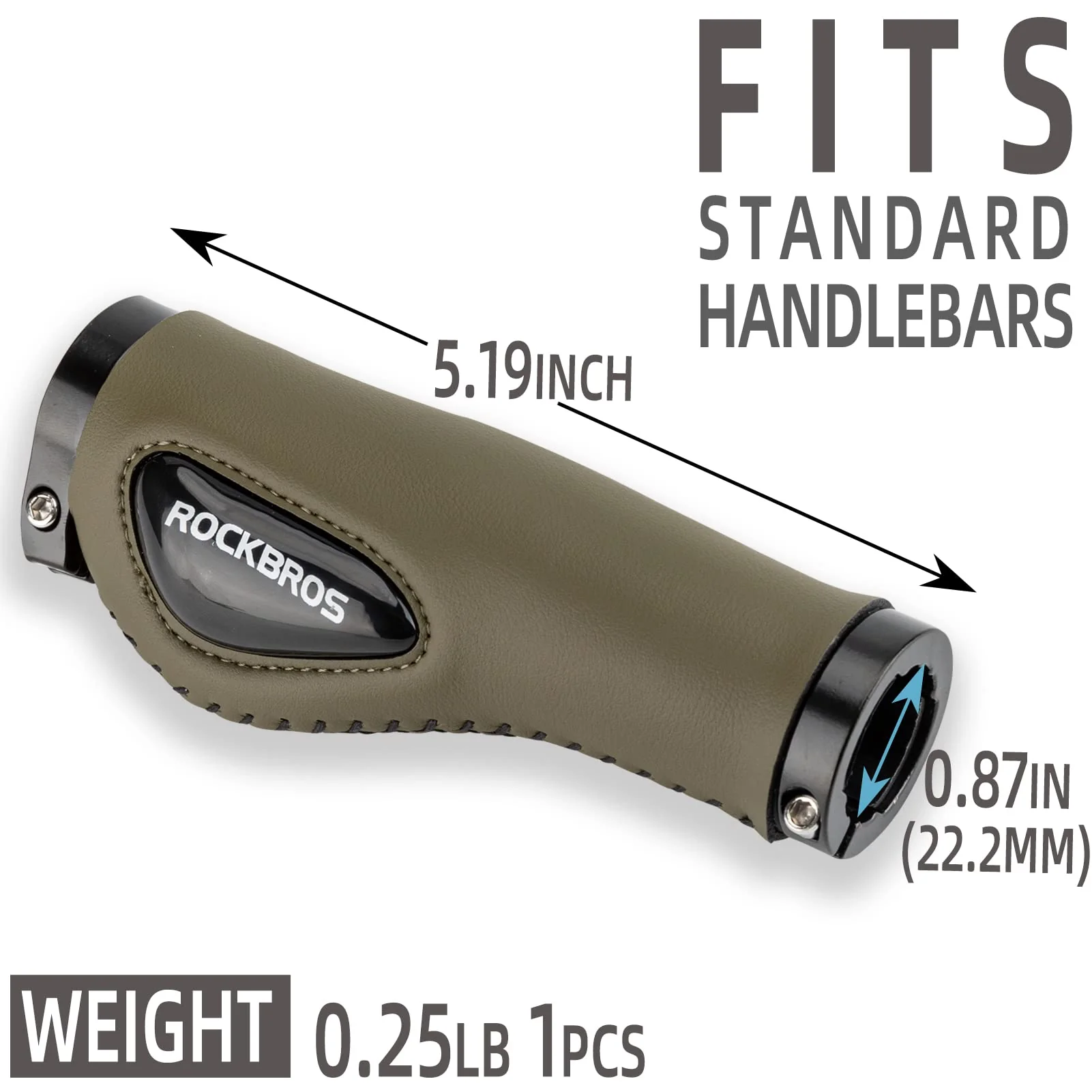 ROCKBROS Bike Handle Grips Ergonomics Design Soft Gel Lock-On Grips - Image 4