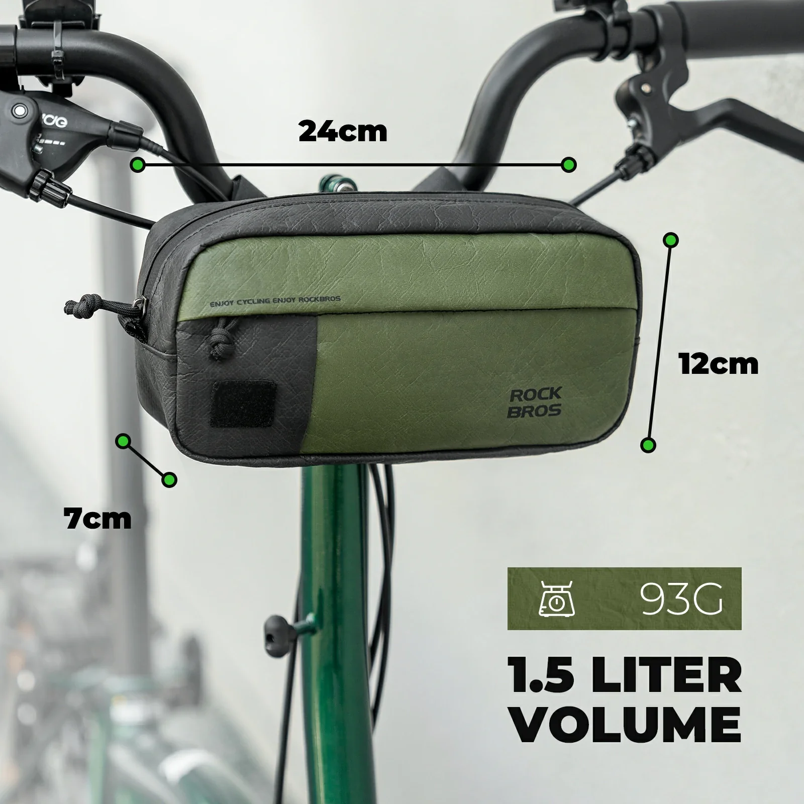 ROCKBROS Bike Handlebar Bag with Shoulder Strap - DB001 - Image 5