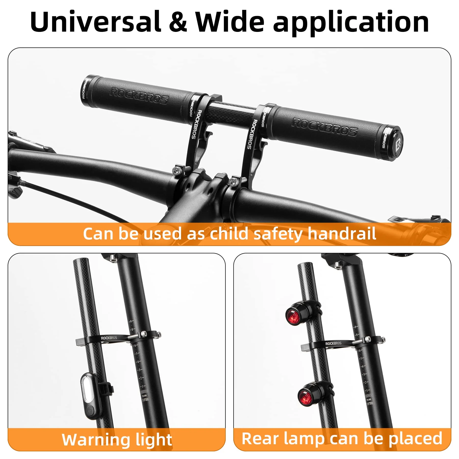 ROCKBROS Bike Handlebar Extender Lightweight Bike Double Bar Clamp - Image 4