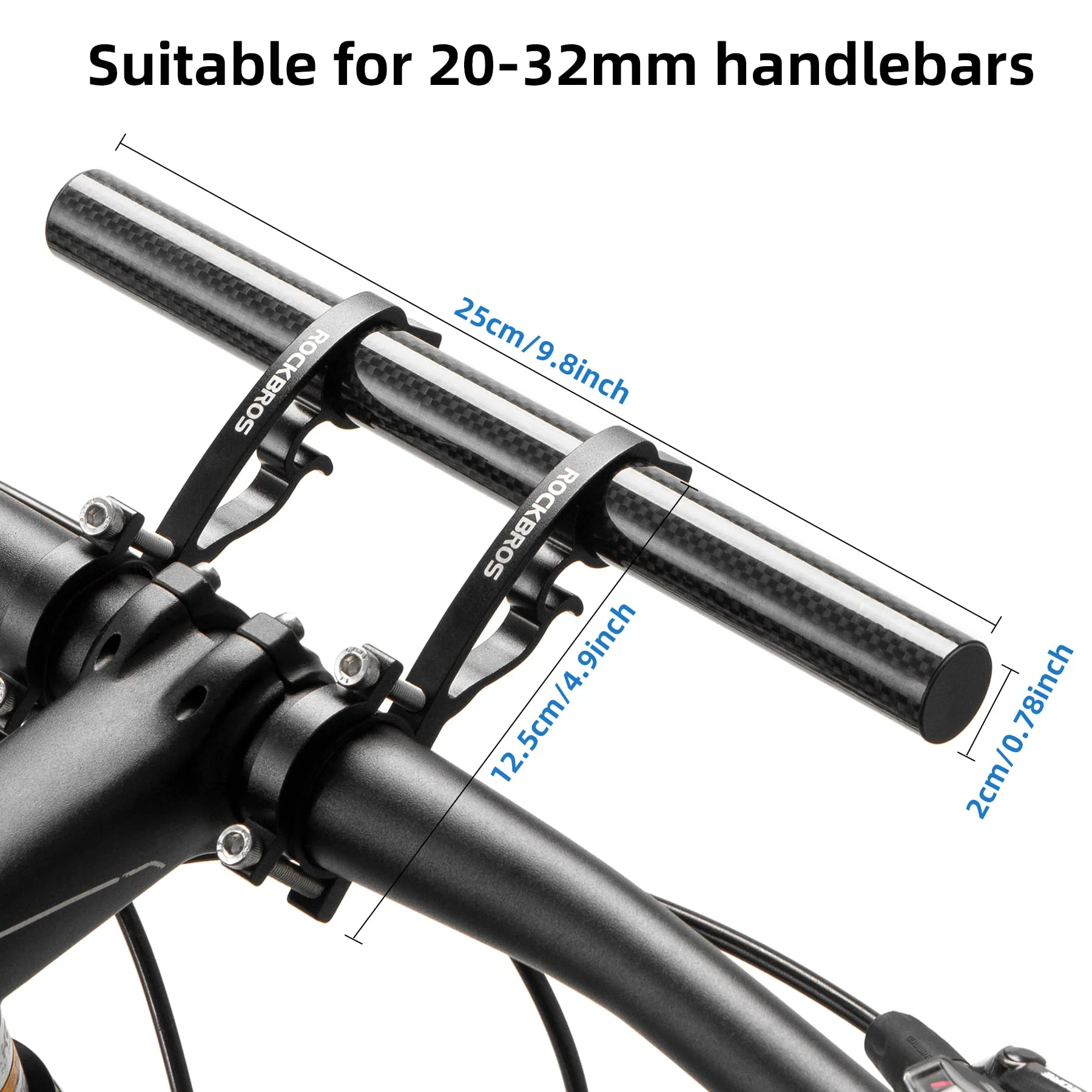 ROCKBROS Bike Handlebar Extender Lightweight Bike Double Bar Clamp - Image 5