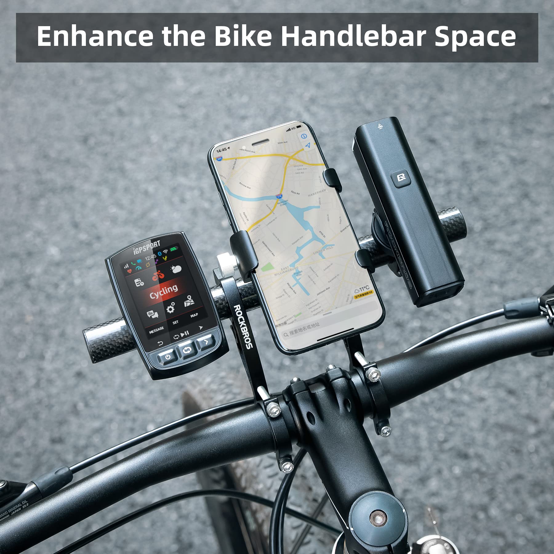ROCKBROS Bike Handlebar Extender Lightweight Bike Double Bar Clamp - Image 6