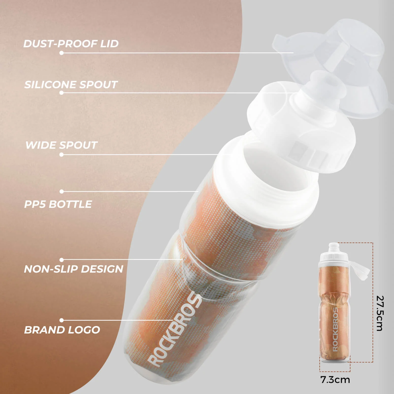 ROCKBROS Bike Insulated Bottle 670 ml - Image 11