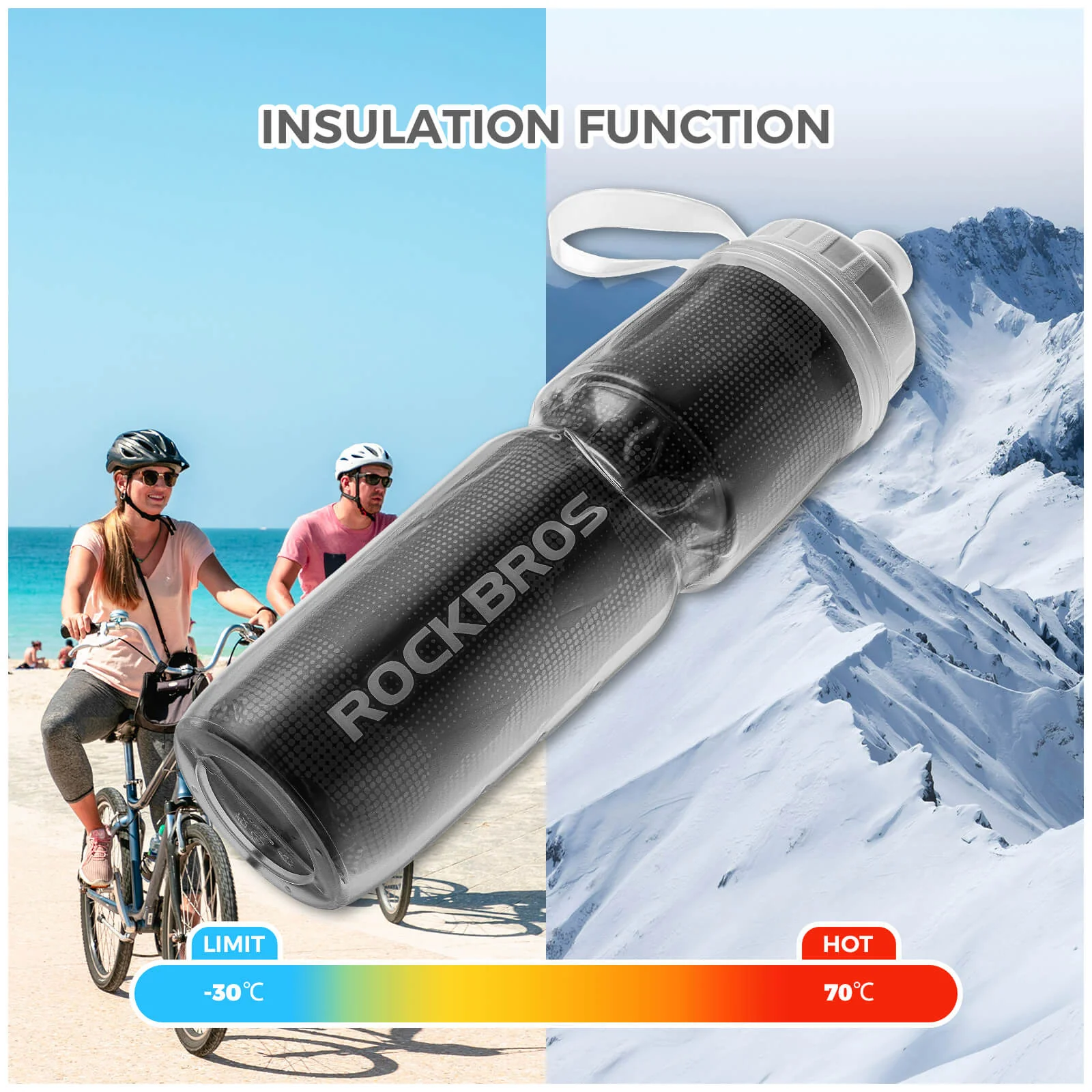 ROCKBROS Bike Insulated Bottle 670 ml - Image 12
