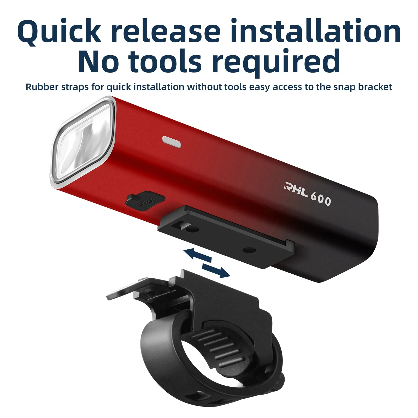 Rechargeable Aluminium Bike Front Light RHL- - Image 14