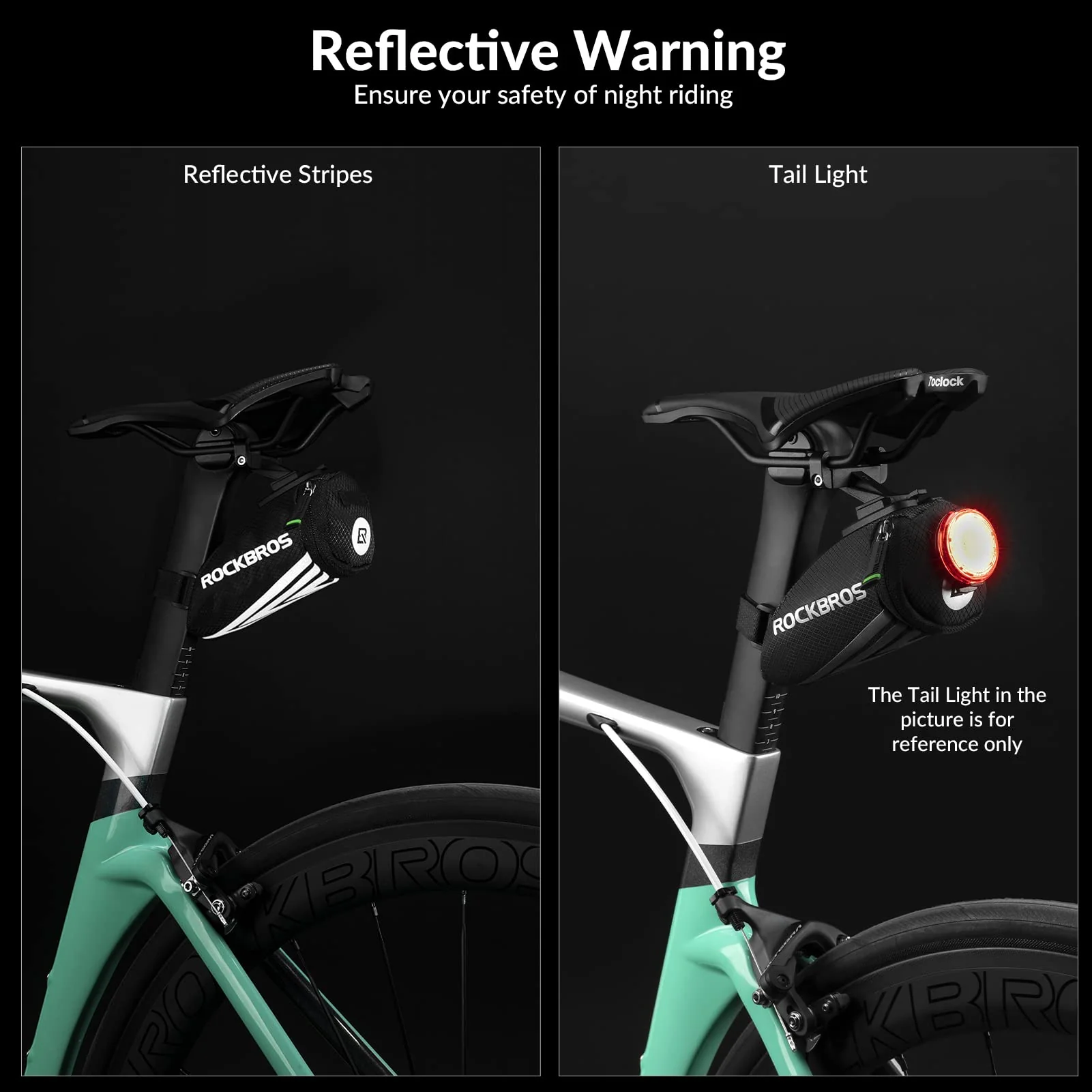 ROCKBROS Bike Mini Saddle Bag Quick Release Under Seat Pouch - Image 10