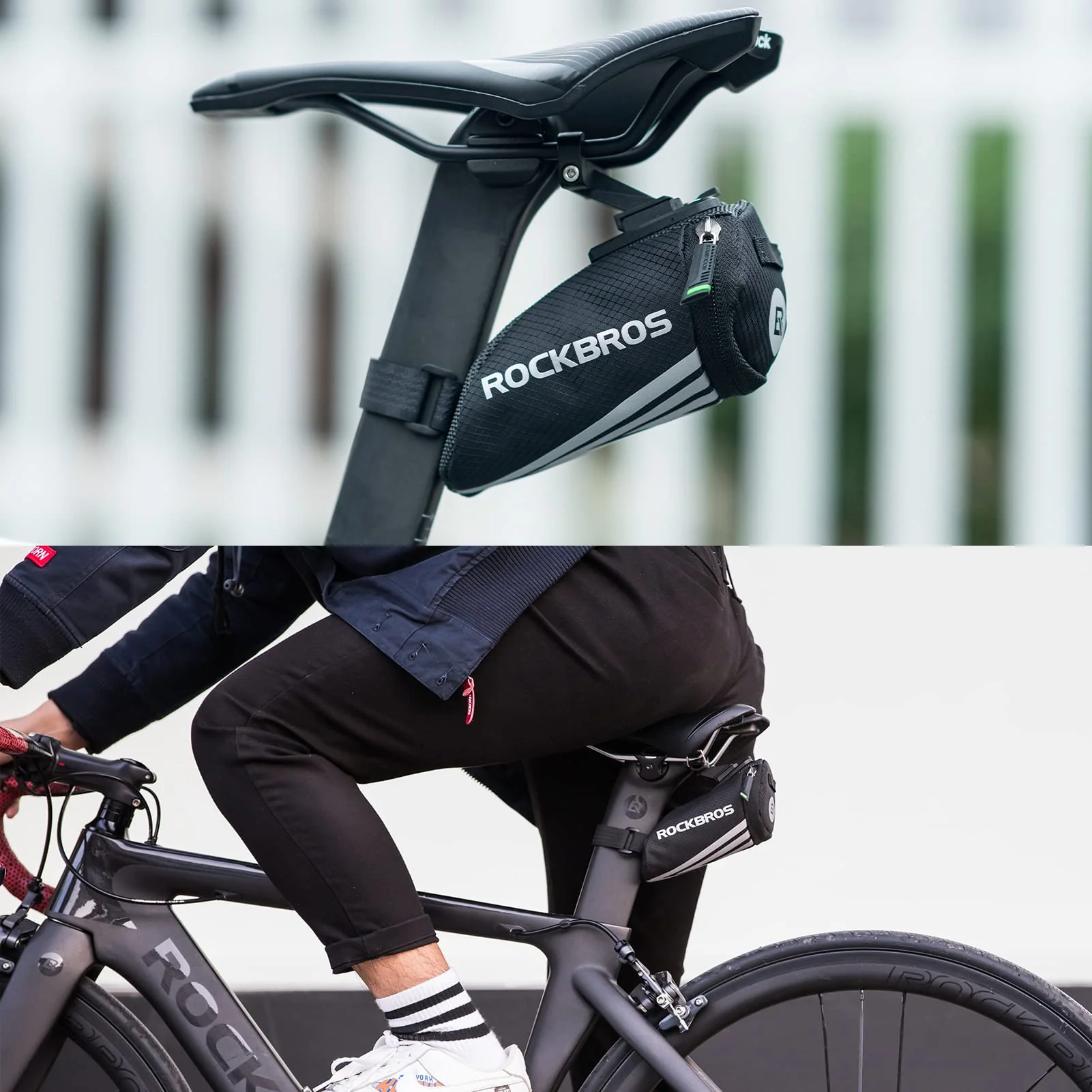 ROCKBROS Bike Mini Saddle Bag Quick Release Under Seat Pouch - Image 12