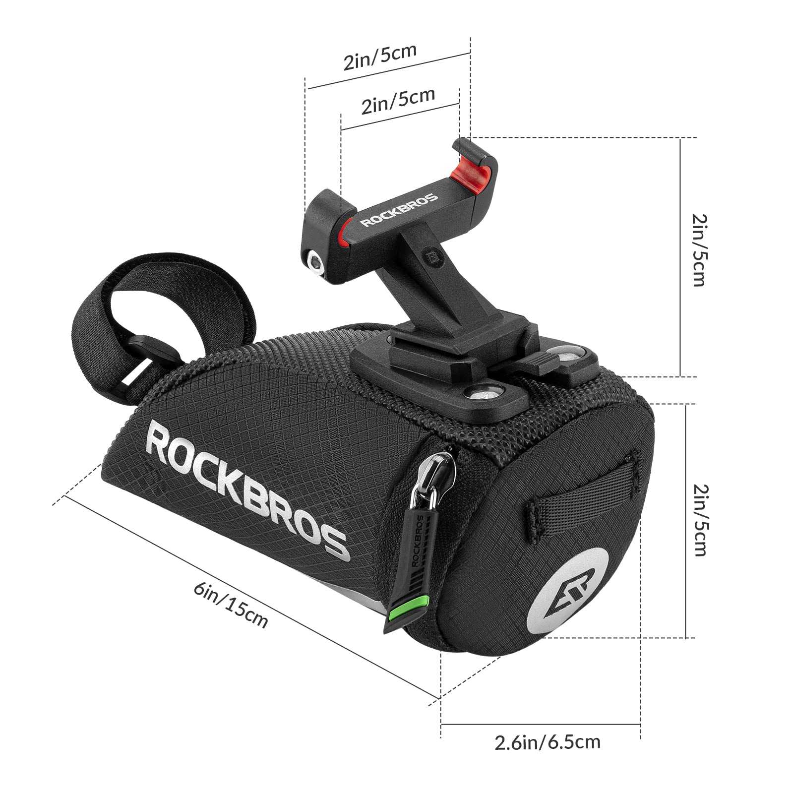 ROCKBROS Bike Mini Saddle Bag Quick Release Under Seat Pouch - Image 8