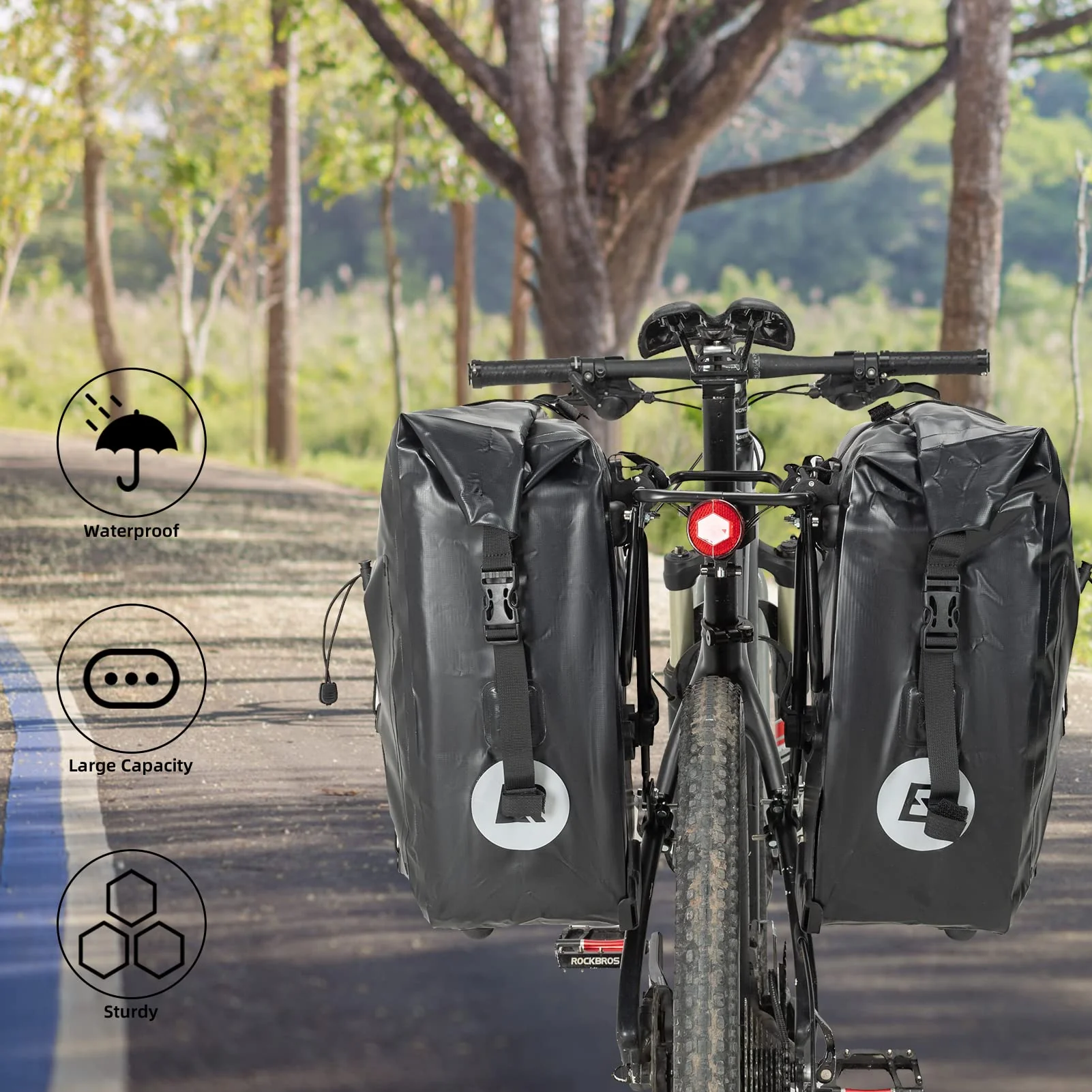 ROCKBROS Bike Pannier Bag 25L-32L 100% Waterproof - Image 3
