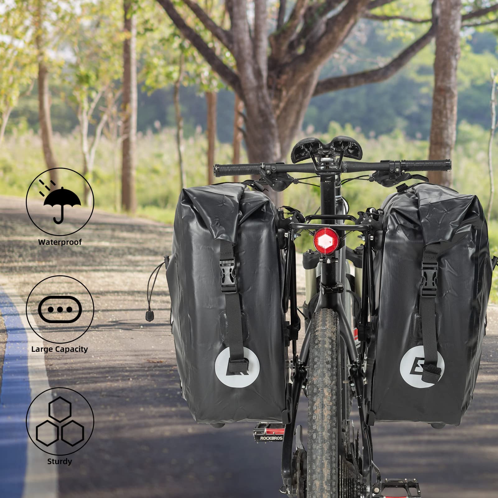 ROCKBROS Bike Pannier Bag 25L-32L 100% Waterproof - Image 55