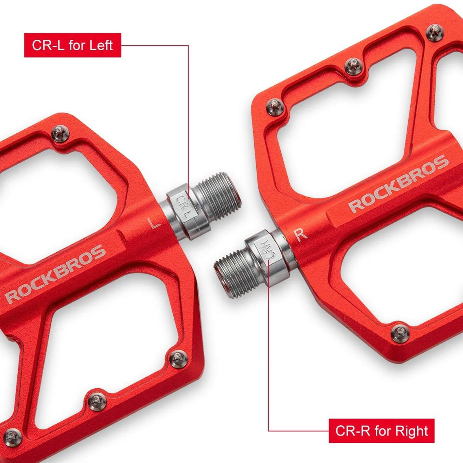 ROCKBROS Bike Pedals Ultra Lightweight Flat  Pedals 9/16 Inch (Pair) - Image 10