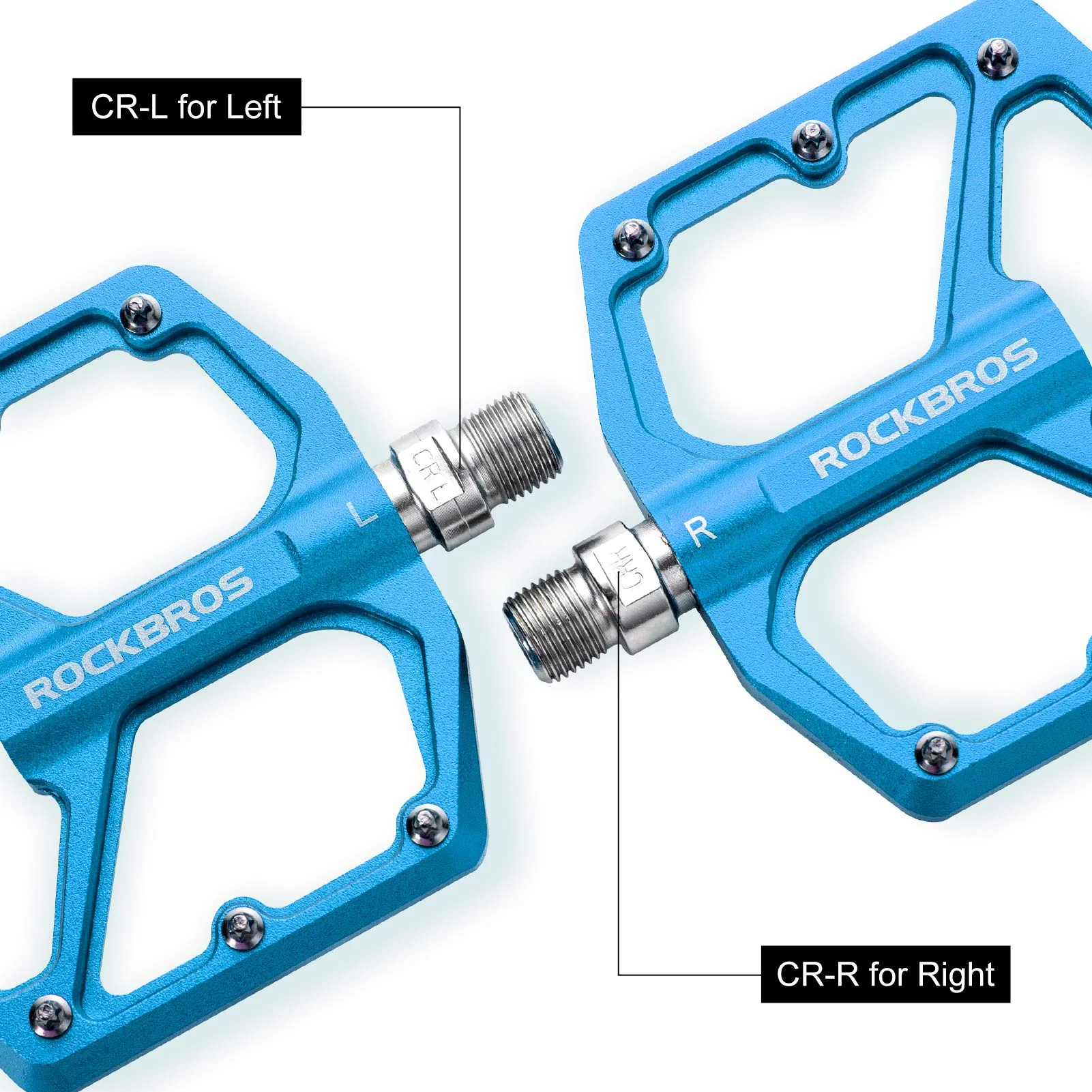ROCKBROS Bike Pedals Ultra Lightweight Flat  Pedals 9/16 Inch (Pair) - Image 18