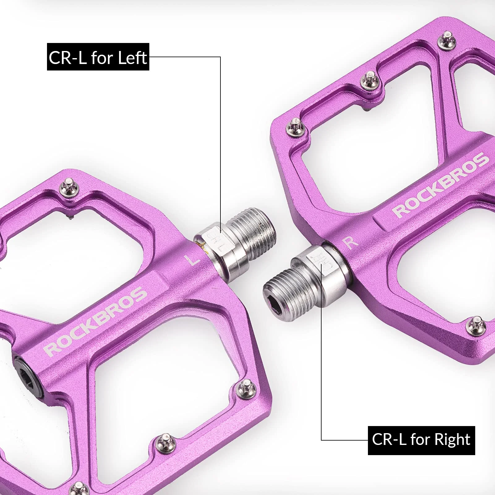 ROCKBROS Bike Pedals Ultra Lightweight Flat  Pedals 9/16 Inch (Pair) - Image 26