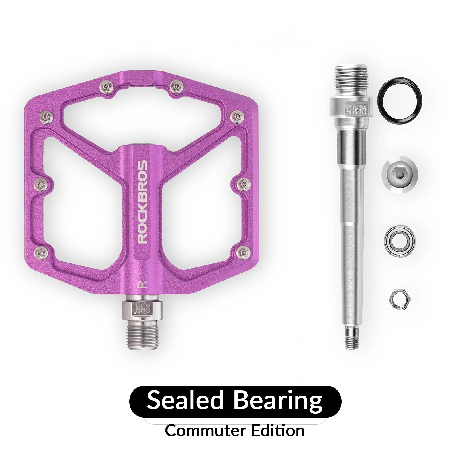 ROCKBROS Bike Pedals Ultra Lightweight Flat  Pedals 9/16 Inch (Pair) - Image 29
