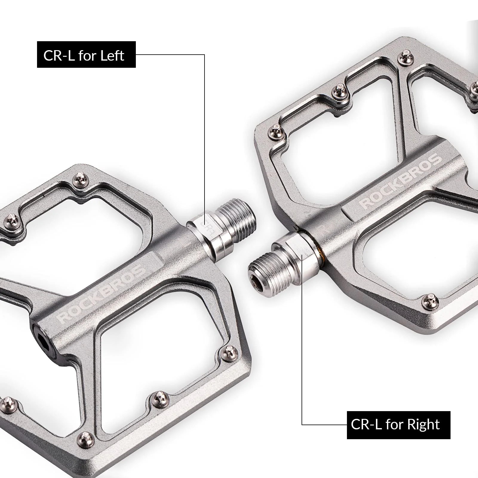 ROCKBROS Bike Pedals Ultra Lightweight Flat  Pedals 9/16 Inch (Pair) - Image 34