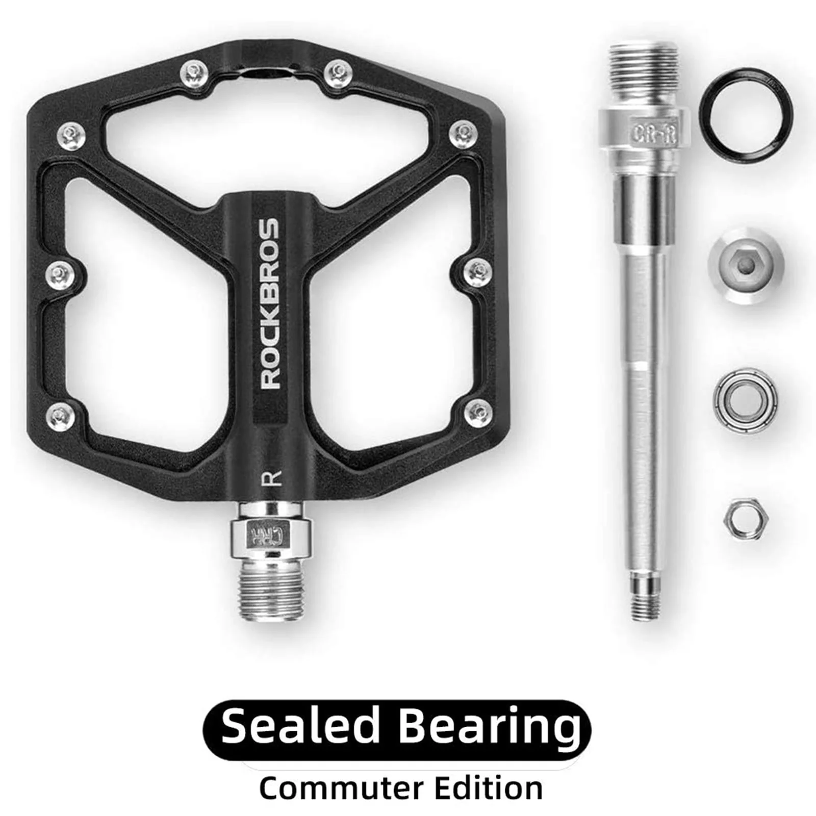 ROCKBROS Bike Pedals Ultra Lightweight Flat  Pedals 9/16 Inch (Pair) - Image 5