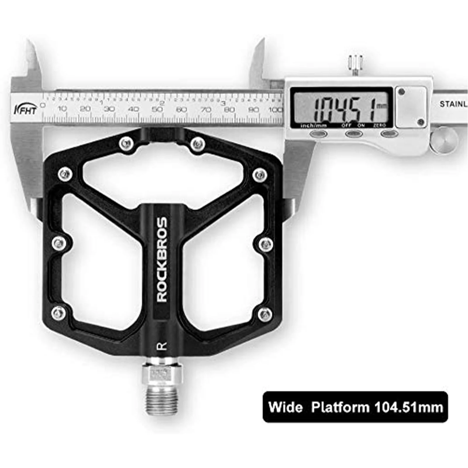 ROCKBROS Bike Pedals Ultra Lightweight Flat  Pedals 9/16 Inch (Pair) - Image 6