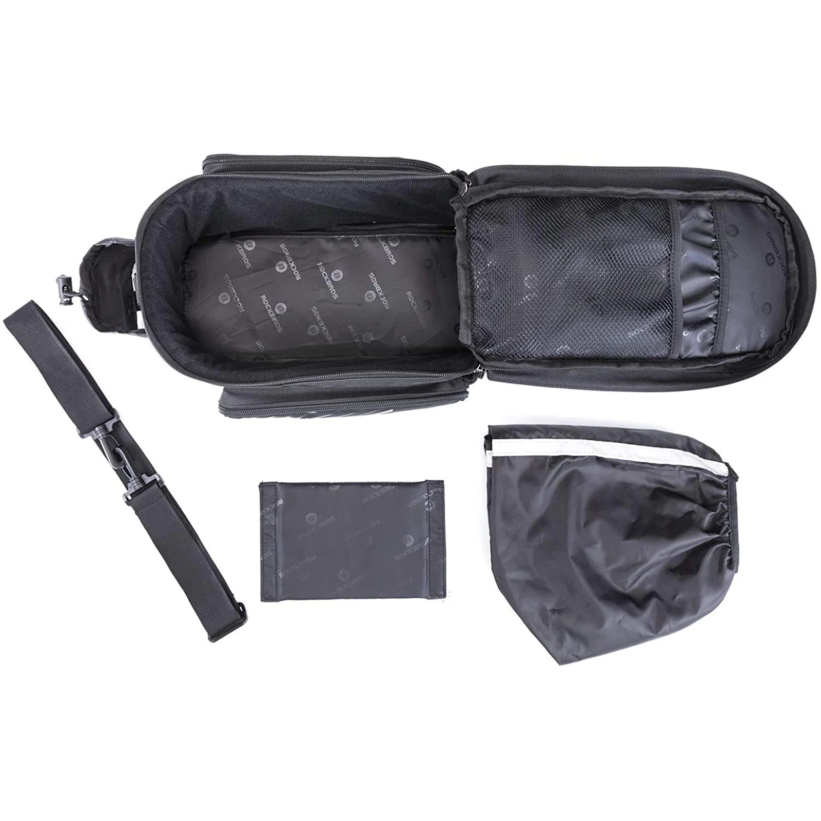 ROCKBROS Bike Rear Rack Bag Large Capacity Trunk Bag with Rain Cover 9-12L - Image 8