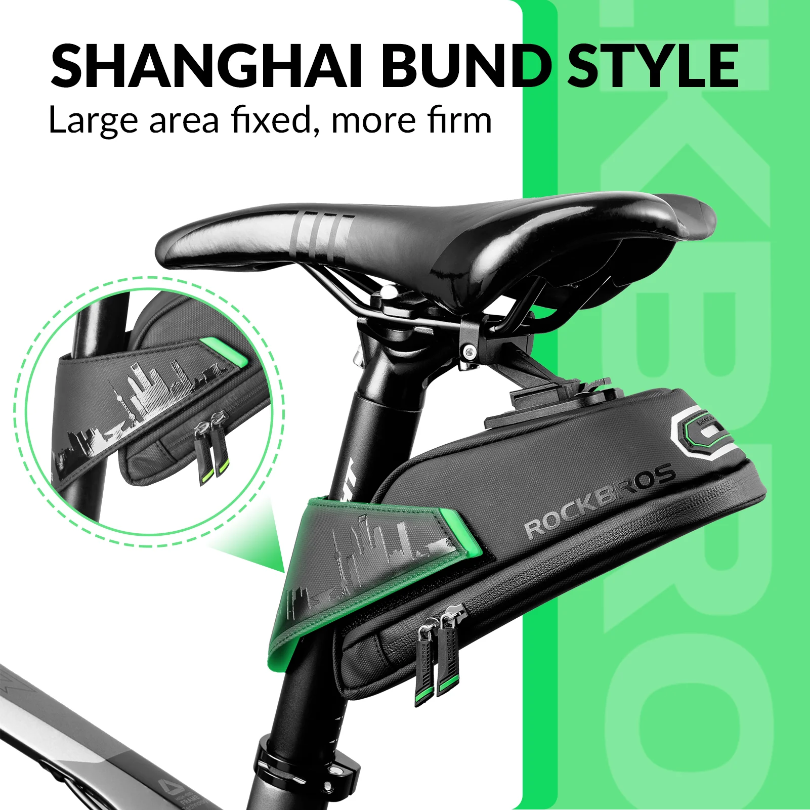 ROCKBROS Bike Saddle Bag Graphic 0.9L - Image 2