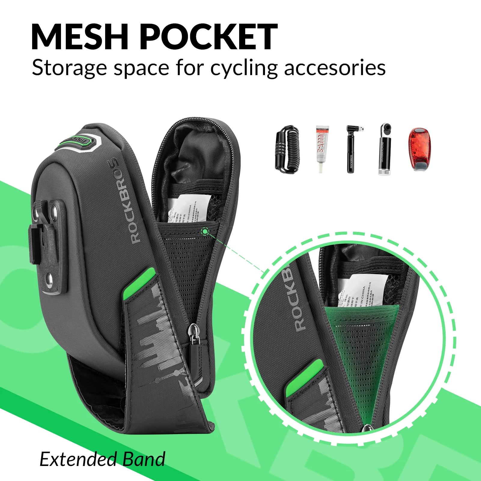 ROCKBROS Bike Saddle Bag Graphic 0.9L - Image 3